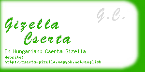 gizella cserta business card